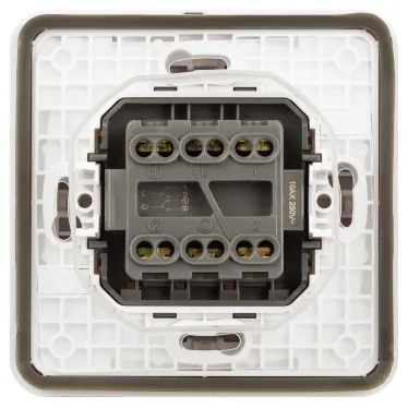Переключатель Эксперт 11-1526-01 двойной IP55, 10АХ-250В, СУ, белый