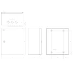 Щит металлический с монтажной панелью (360x300x175) IP54 У2 серый SIMPLE ЩМПг-03 ЭРА