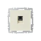 BRITE Розетка компьютерная RJ45 кат.6 РК11-БрКр бежевый IEK