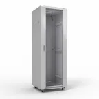 Шкаф напольный 19 Standart 42U 0.6х1м стекло-металл RAL 7035 из 3 частей,