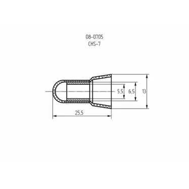 Заглушка концевая изолир КИЗ-7, 5,5 мм (8,0-10,0 кв мм), REXANT