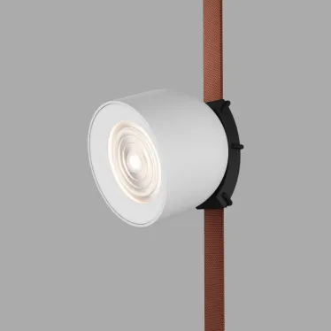 Светильник поворотный для трека-ремня Belty Spot со светодиодом D100хH107 мм 48В DC 12 Вт RA90 38град. 4000 К IP20 бел. с черн. алюм. DENKIRS DK5540-WH+BK