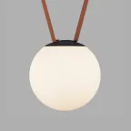 Светильник для трека-ремня Belty Orb со светодиодом D180хH181 мм 48В DC 10 Вт RA90 120град. 3000 К IP20 бел. акрил DENKIRS DK5553-BK