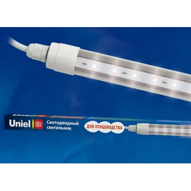 Светильник светодиодный линейный, спектр для яйценоскости птиц  650мм, c коннектором ULY-P60-10W/SCEP/K IP65 DC24V WHITE | UL-00001695 | Uniel