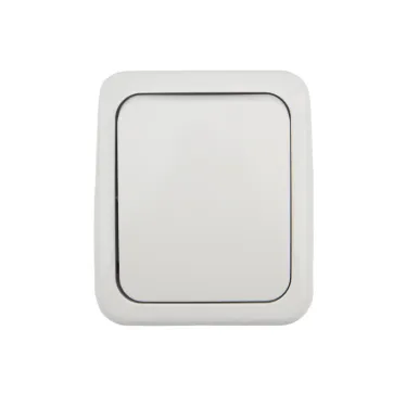 Переключатель проходной Mini OG IP54, о/у, белый