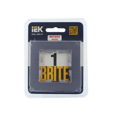 BRITE Рамка 1 пост РУ-1-1-БрА металл алюминий