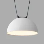 Светильник для трека-ремня Belty Flow со светодиодом D220хH117 мм 48В DC 24 Вт RA90 120град. 3000 К IP20 бел. с черн. алюм. DENKIRS DK5561-WH+BK