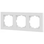 Рамка для розеток и выключателей Intro Accent 6-503-01М на 3 поста, СУ, белый матовый