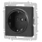 Розетка Intro Accent 6-202-07 2P+E Schuko, 16А-250В, IP20, СУ, графит