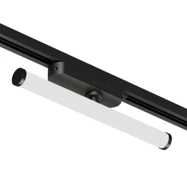 Светильник поворотный однофазный трековый STROM со светодиодом L300 мм 220В 10 Вт 150град. 4000 К IP20 черн. алюм./акрил DENKIRS DK6448-BK