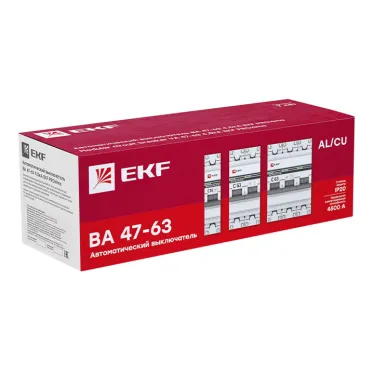 Автоматический выключатель 1P 1,6А (C) 4,5kA ВА 47-63 EKF PROxima