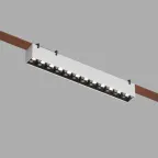 Светильник для трека-ремня Belty Grill со светодиодом L323хW40хH45 мм 48В DC 12 Вт RA90 24град. 4000 К IP20 бел. с черным алюм. DENKIRS DK5570-WB