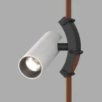 Светильник поворотный для трека-ремня Belty Spot со светодиодом D35хL126.5 мм 48В DC 7 Вт RA90 30град. 4000 К IP20 бел. с черн. алюм. DENKIRS DK5546-BW+BK