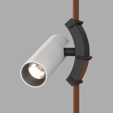 Светильник поворотный для трека-ремня Belty Spot со светодиодом D35хL126.5 мм 48В DC 7 Вт RA90 30град. 4000 К IP20 бел. с черн. алюм. DENKIRS DK5546-BW+BK