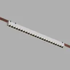 Светильник для трека-ремня Belty Grill со светодиодом L642хW40хH45 мм 48В DC 24 Вт RA90 24град. 4000 К IP20 бел. с черн. алюм. DENKIRS DK5572-WB