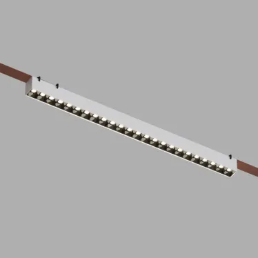 Светильник для трека-ремня Belty Grill со светодиодом L642хW40хH45 мм 48В DC 24 Вт RA90 24град. 4000 К IP20 бел. с черн. алюм. DENKIRS DK5572-WB