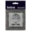 Розетка Intro Accent 6-410-01 P+E Schuko со шторками, 16А-250В + 2хUSB, IP20, СУ, белый
