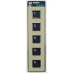 SKANDY Рамка 5-местная SK-F25B стекло беж. IEK