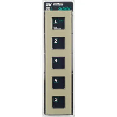 SKANDY Рамка 5-местная SK-F25B стекло беж. IEK