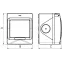 Avanti Коробка для настенного монтажа IP55 серая 2 модуля