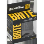 BRITE Кнопка звонка с индикацией для отелей 10А ВС10-1-9-БрГ графит IEK