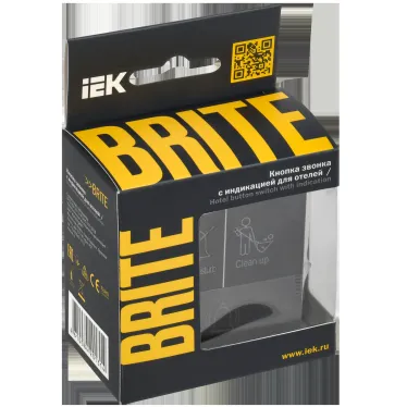 BRITE Кнопка звонка с индикацией для отелей 10А ВС10-1-9-БрГ графит IEK