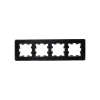BRITE Рамка 4 поста РУ-4-1-Бр металл черный RE IEK