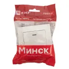 Выключатель Минск 1-клавишный СП с индикатором 10А белый
