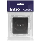 Розетка Intro Accent 6-201-05 2P, 16А-250В, IP20, СУ, антрацит