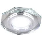Светильник декор стекло многогранник MR16,12V/220V, 50W, GU5,3 зеркальный/хром (50/210 DK5 СH/SL