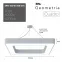 Светильник LED Geometria Quadro SPO-162-W-40K-070 70Вт 4000K 800х800х80 белый подвесной драйвер внутри