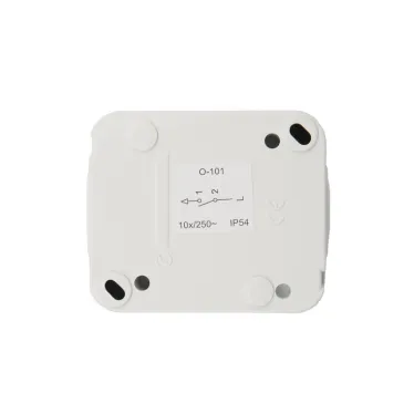 Переключатель проходной Mini OG IP54, о/у, белый