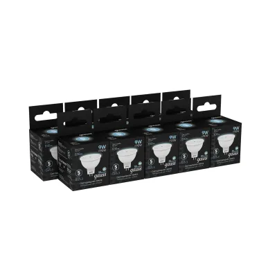 Лампа светодиодная LED 9 Вт 830 лм 4100К софит MR16 нейтральный GU5.3 AC 220В Black Gauss