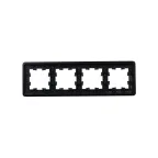BRITE Рамка 4 поста РУ-4-1-Бр металл черный RE IEK