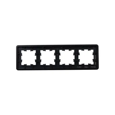 BRITE Рамка 4 поста РУ-4-1-Бр металл черный RE IEK
