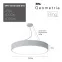 Светильник LED Geometria Ring SPO-131-W-40K-045 45Вт 4000K 4000Лм IP40 600х80 белый подвесной драйвер внутри