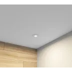 Светильник встраиваемый влагозащ. IP44 до 15 Вт GU10 LED бел. алюм. DENKIRS DK2036-WH