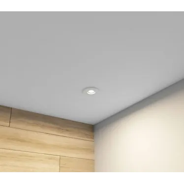 Светильник встраиваемый влагозащ. IP44 до 15 Вт GU10 LED бел. алюм. DENKIRS DK2036-WH