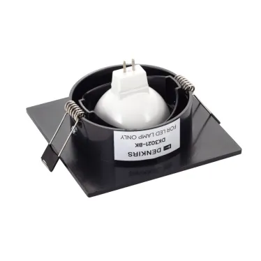 Светильник встраиваемый IP20 10 Вт GU5.3 LED черн. пластик DENKIRS DK3021-BK