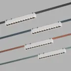 Светильник для трека-ремня Belty Grill со светодиодом L323хW40хH45 мм 48В DC 12 Вт RA90 24град. 4000 К IP20 бел. с черным алюм. DENKIRS DK5570-WB