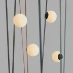 Светильник для трека-ремня Belty Orb со светодиодом D180хH181 мм 48В DC 10 Вт RA90 120град. 3000 К IP20 бел. акрил DENKIRS DK5553-BK