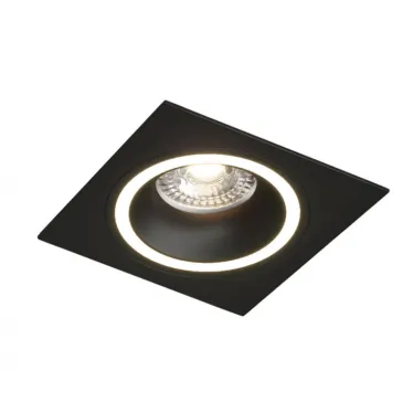 Светильник встраиваемый IP20 до 15 Вт GU10 LED черн. алюм. DENKIRS DK2061-BK