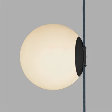 Светильник для трека-ремня Belty Orb со светодиодом D180хH181 мм 48В DC 10 Вт RA90 120град. 3000 К IP20 бел. акрил DENKIRS DK5553-BK