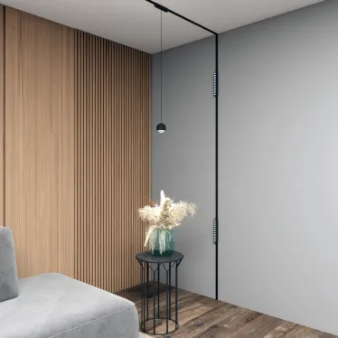 Светильник для трека Air Hang со светодиодом 80х76 мм 48В DC 5 Вт RA-95 120град. 3000 К IP20 черн. алюм. DENKIRS DK5316-BK