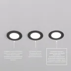 Светильник встраиваемый влагозащищенный IP65 до 10 Вт LED GU5.3 черн. DENKIRS DK3101-BK