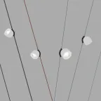 Светильник поворотный для трека-ремня Belty Spot со светодиодом D100хH107 мм 48В DC 12 Вт RA90 38град. 4000 К IP20 бел. с черн. алюм. DENKIRS DK5540-WH+BK