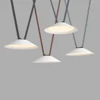 Светильник для трека-ремня Belty Flow со светодиодом D300хH71 мм 48В DC 12 Вт RA90 120град. 3000 К IP20 бел. с черн. алюм. DENKIRS DK5565-WH+BK