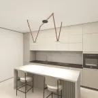 Светильник для трека-ремня Belty Flow со светодиодом D300хH71 мм 48В DC 12 Вт RA90 120град. 3000 К IP20 бел. с черн. алюм. DENKIRS DK5565-WH+BK