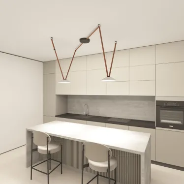 Светильник для трека-ремня Belty Flow со светодиодом D300хH71 мм 48В DC 12 Вт RA90 120град. 3000 К IP20 бел. с черн. алюм. DENKIRS DK5565-WH+BK