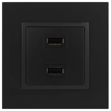 Устройство зарядное USB, 5В-2100мА, Эра Elegance, антрацит, 14-4110-05